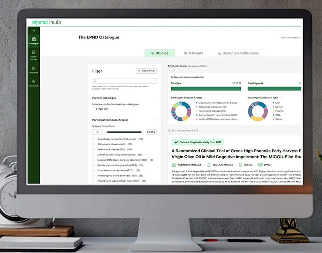 EPND+ platform dashboard interface
